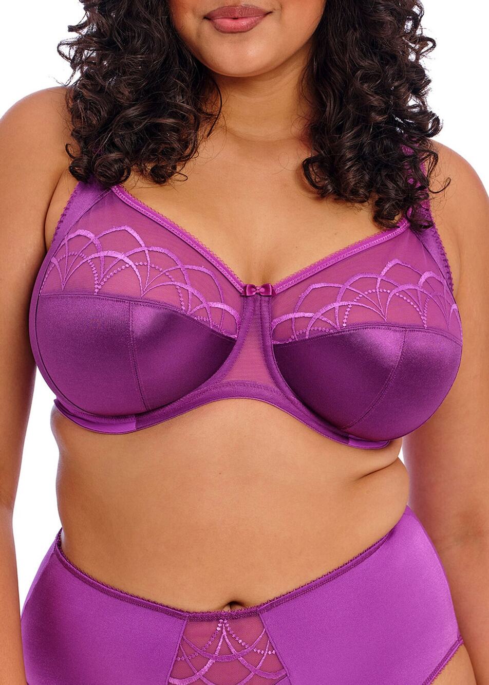 Elomi Cate Full Cup Banded Underwire Bra Dahlia Purple EL4030DAH Size 38I